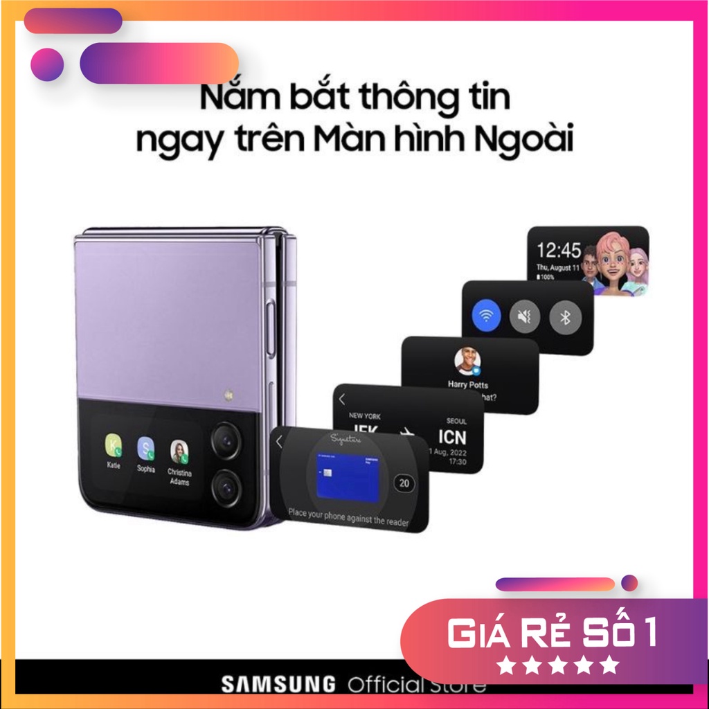 20 khách đầu tiên Điện thoại Samsung Galaxy Z Flip4 5G 256GB Nguyên Seal FULLBOX 100% Bảo hành 12 tháng