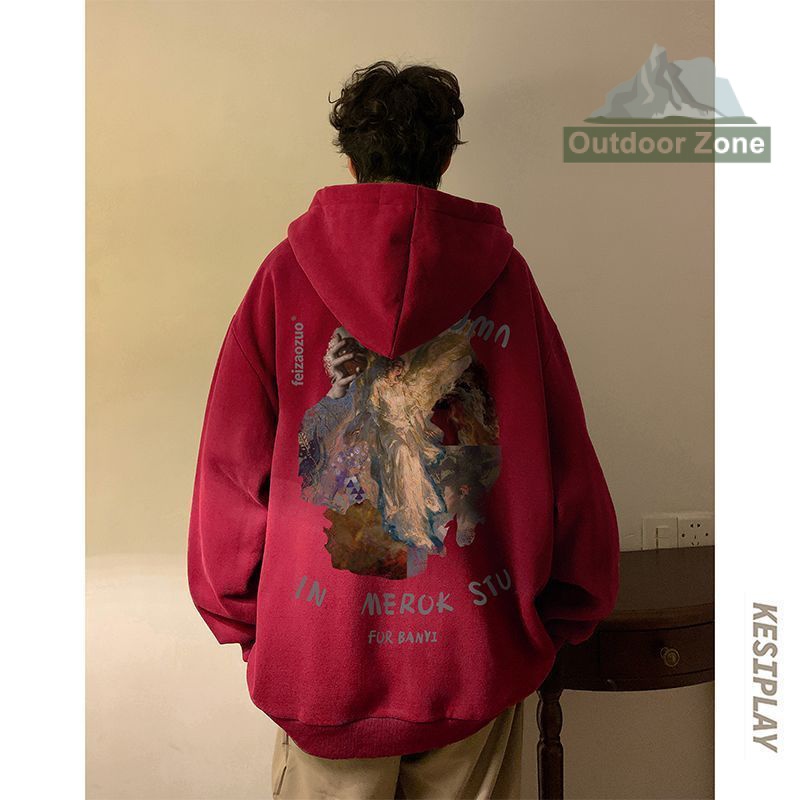 Áo Khoác hoodie Mỏng Đệm Lông Cừu Thời Trang Xuân Thu Cho Nam
