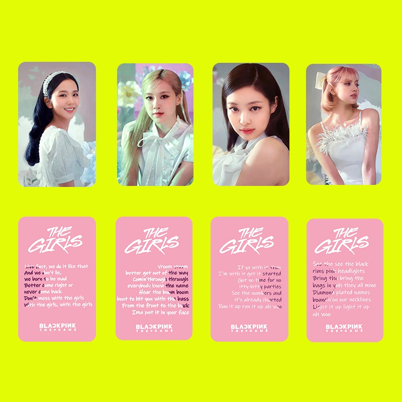Bộ Thẻ Hình Nhóm Nhạc blackpink jennie jennie lisa