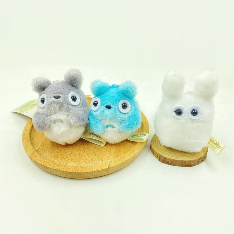 Totoro Búp Bê Nhồi Bông Nhỏ Màu Đen Bằng Sợi carbon Dùng Làm Móc Khóa / Túi Xách