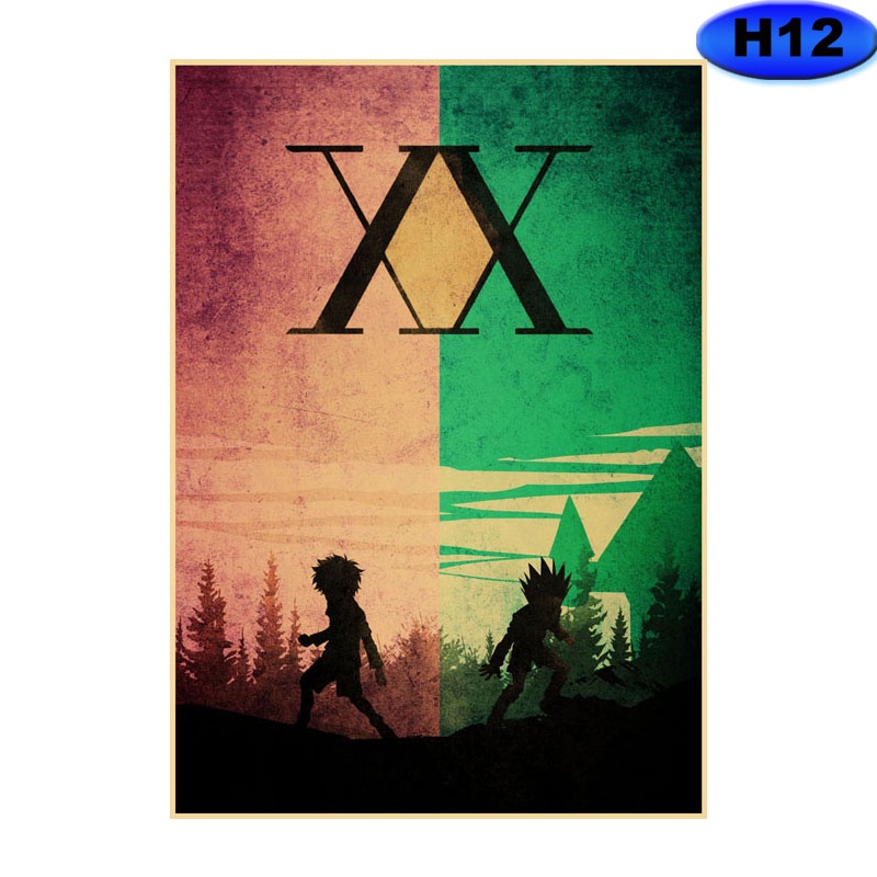 Poster Giấy kraft Treo Tường Trang Trí Phòng Khách / Phòng Ngủ In Hình Quả Xoài Phong Cách retro Nhật Bản