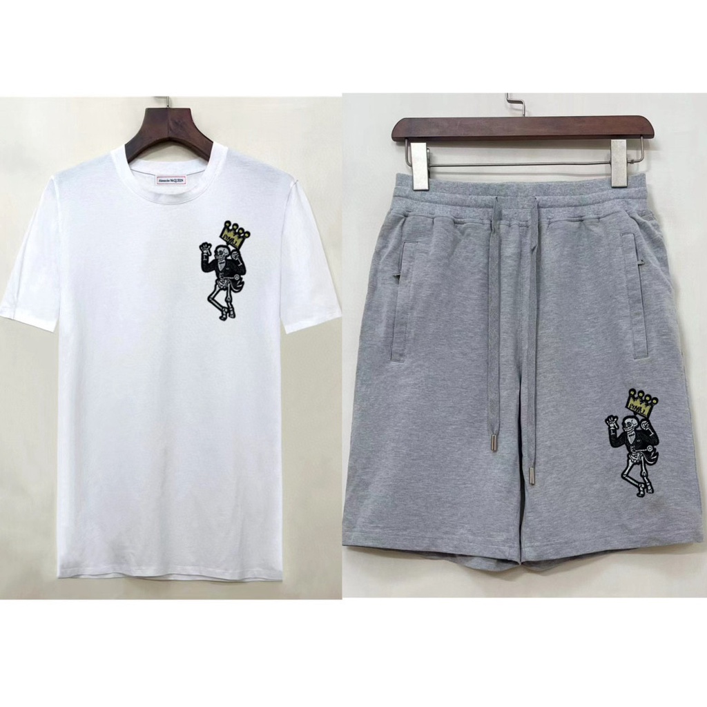 Quần Short cotton Thêu Hình Đầu Lâu Mới Của Nam Giới s-4xl a1exander m