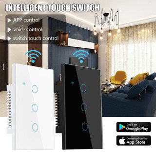 Công tắc cảm ứng thông minh wave Tuya Wifi, Bảng điều khiển công tắc thông minh Wifi graffiti, Bảng điều khiển không cháy, Tiêu chuẩn 120 Us, không có dây trung tính, Tắt từ xa
