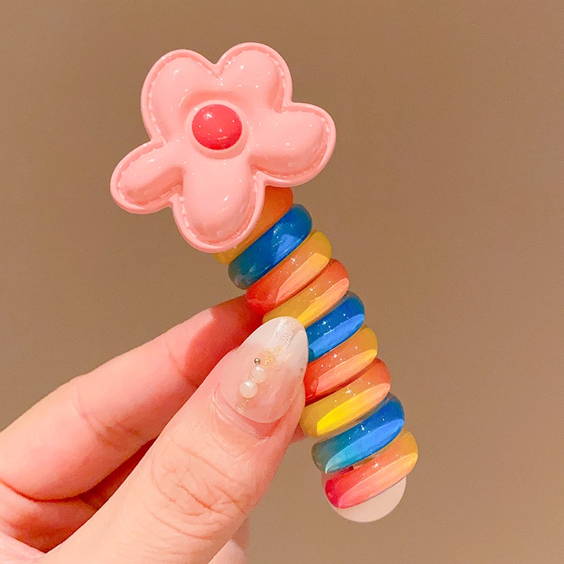 Dây Buộc Tóc Cao Su buộc tóc lò xo Co Giãn Đính Hoa Dễ Thương Cho Nữ