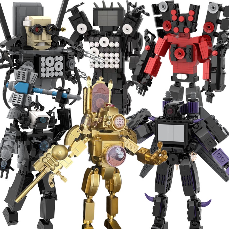 MOC LEGO Skibidi Toilet Block Vàng Titan Loa Nam Nhà Vệ Sinh VS Lớp Trưởng Nam Quà Sinh Nhật Cho Trẻ Em