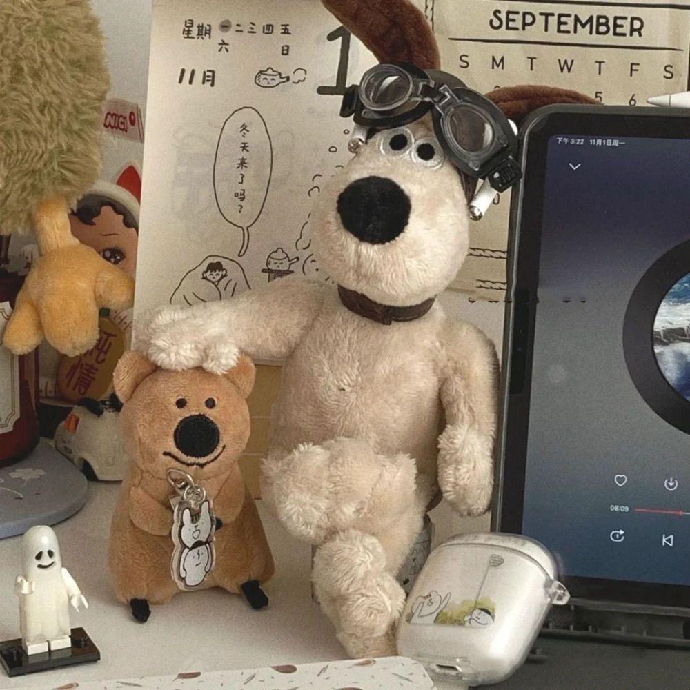 Mmluck Đồ Chơi Cún Nhồi Bông 23cm Mặc Áo Len Kẻ Sọc Màu Trơn Hoạt Hình wallace & gromit 23cm