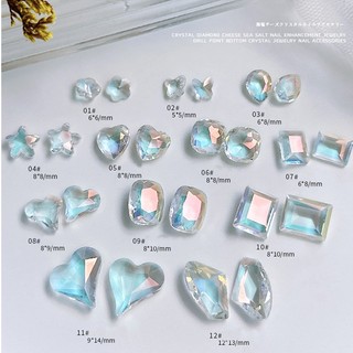 Set 10 hạt đá pha lê hình mũi tên 3d trang trí móng tay nghệ thuật