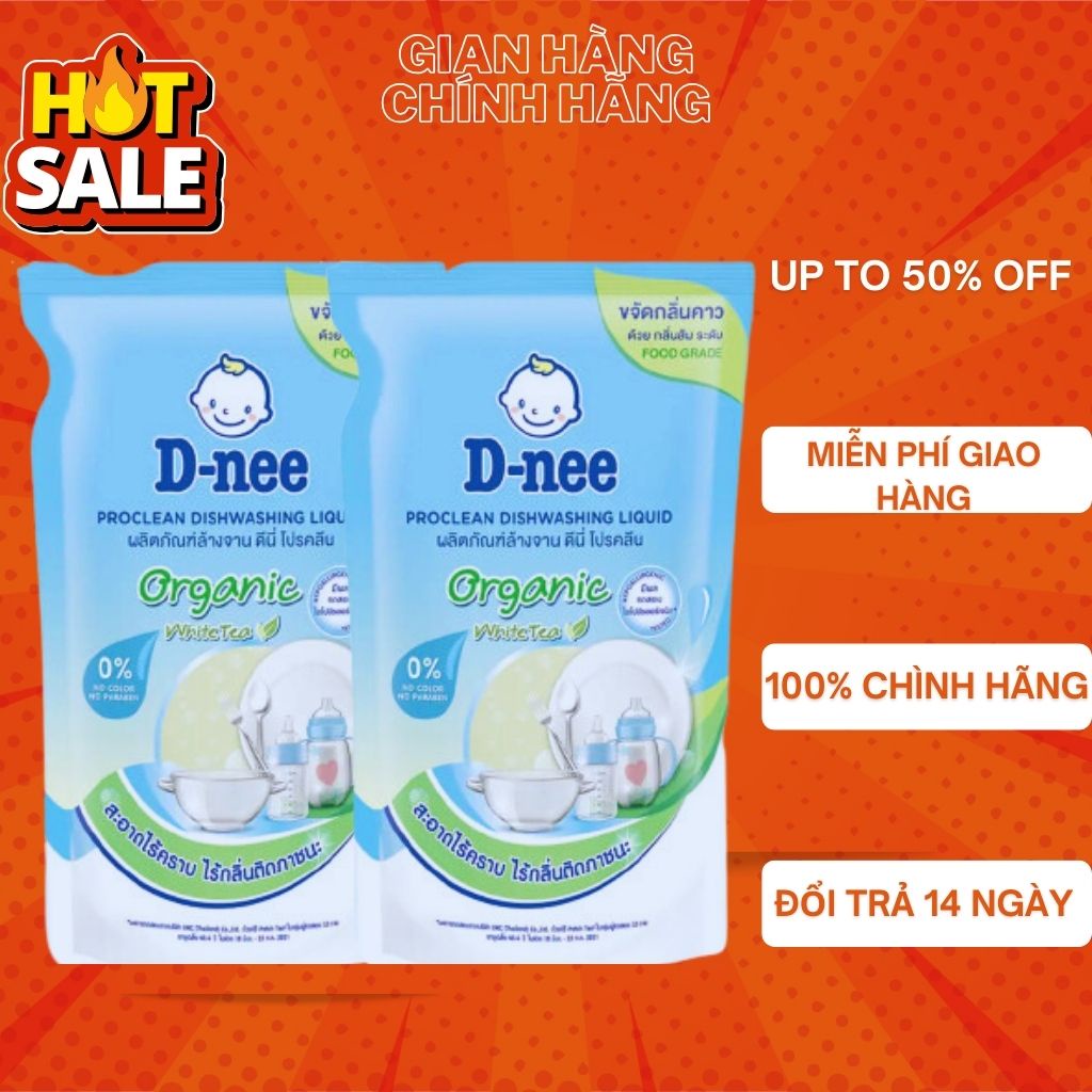 ComBo 3 Túi Nước rửa/xúc bình sữa Dnee Organic Túi 500ml.. .. !