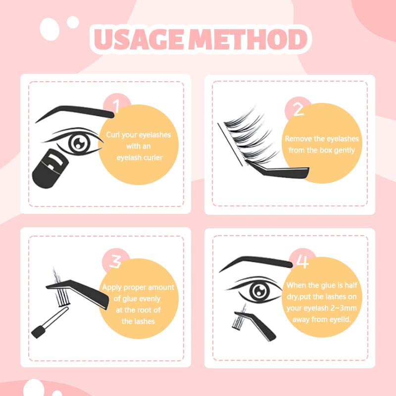 Lông Mi Giả Tự Nhiên LIKEFE Chuyên Nghiệp 11mm-12mm 5 Màu Tùy Chọn