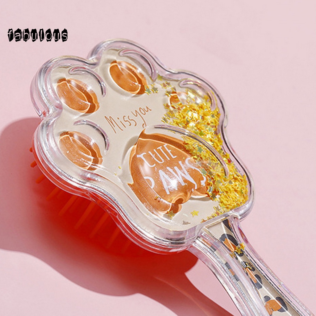 Lược Chải Tóc air cushion Chống Tĩnh Điện Hình Bàn Chân Mèo Hoạt Hình Cho Bé Gái