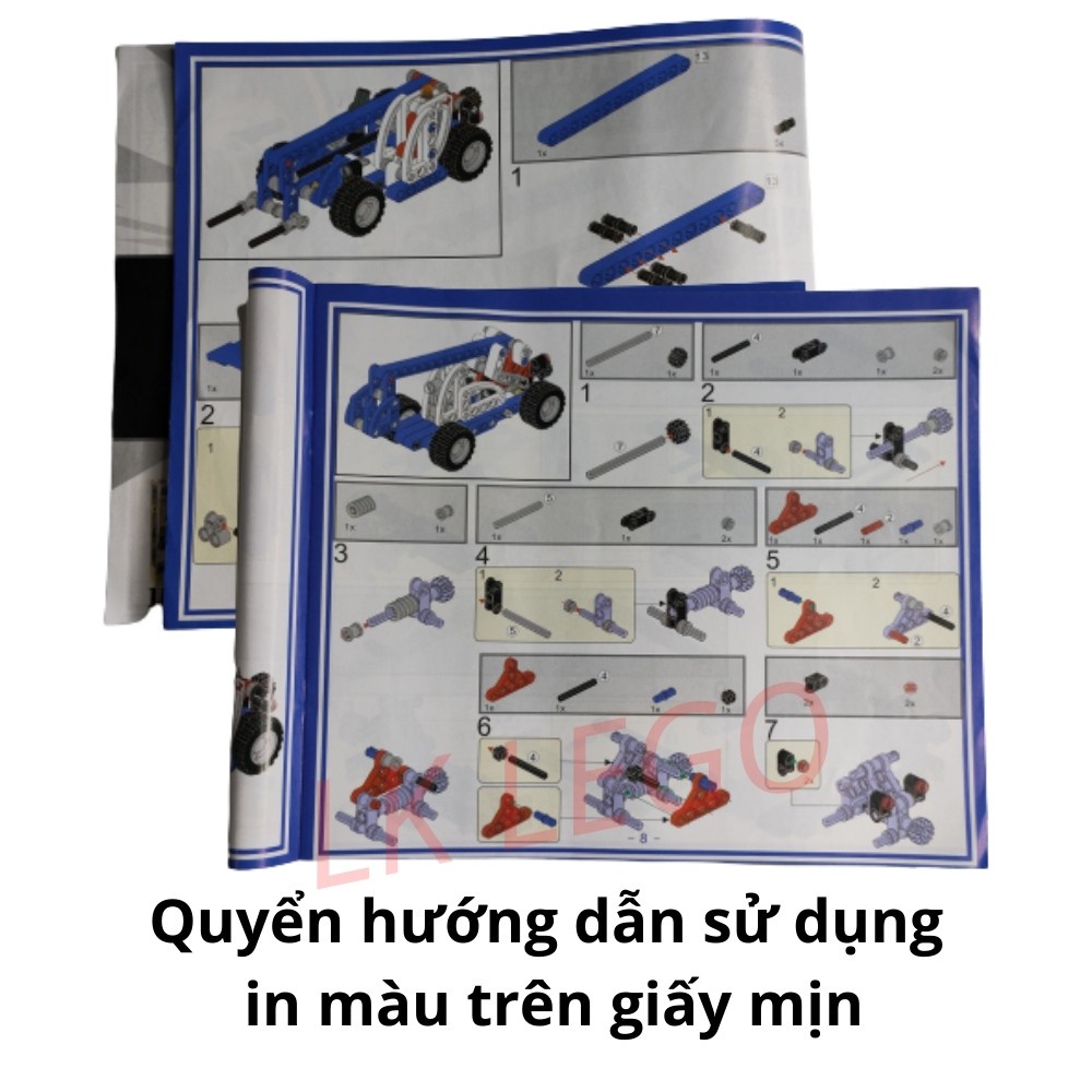 Bộ đồ chơi lắp ráp lego xe nâng 2 in 1, đồ chơi lắp ráp cho bé - LK LEGO