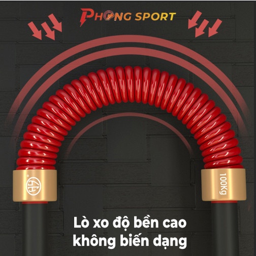 Huyết long đao 120kg, Gậy lò xo tập cơ tay, đồ long đao màu đỏ từ 80kg - 130kg