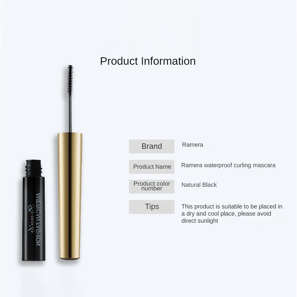 111lamelas Đầu cọ siêu mịn mới, Mascara tinh tế và mịn màng, dài và cong, không dễ lem, Mascara đầu cọ mịn tự nhiên kéo dài heby1