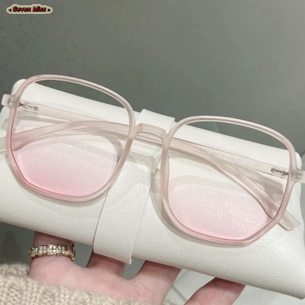 Kính Mát Gọng Vuông Lớn Chống Chói Mắt Màu Xanh Dương Nhạt