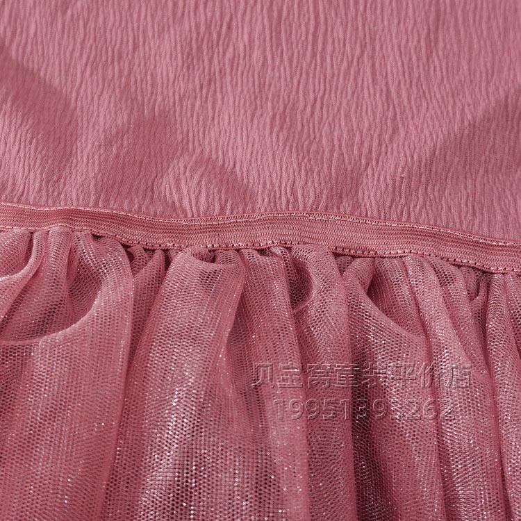 Đầm thun tím hồng trơn phối voan hàng H&M xuất xịn