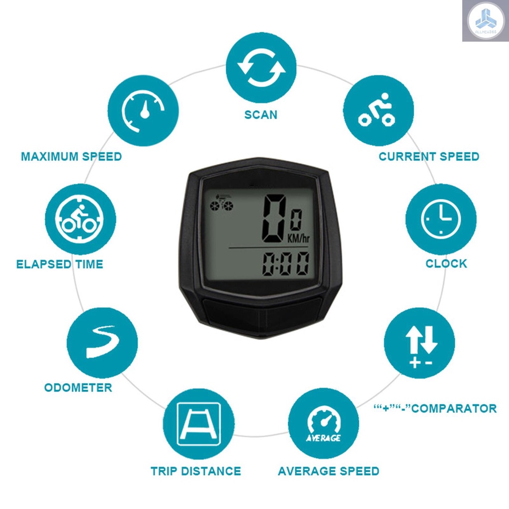 Đồng Hồ Đo Tốc Độ Xe Đạp moto1-Vn11 Màn Hình lcd