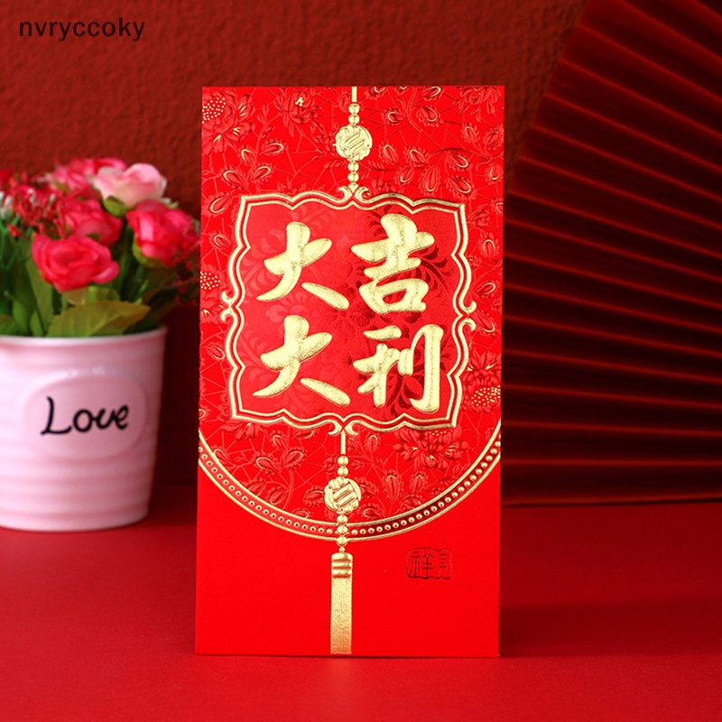 Set 6 Bao Lì Xì Đỏ Mừng Năm Mới 2022 Phong Cách Trung Hoa