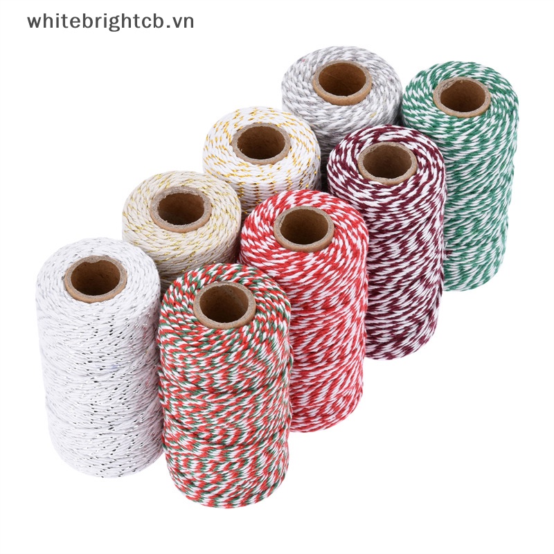 Cuộn Dây Thừng cotton 100m Dùng Gói Quà Giáng Sinh
