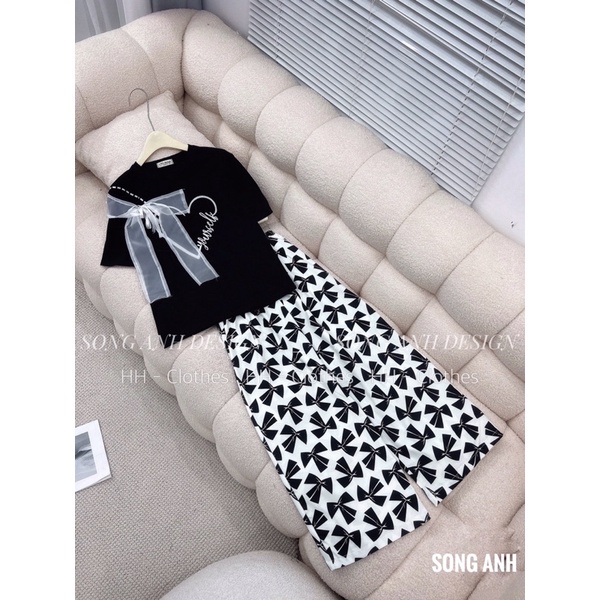 Set áo phông nơ quần