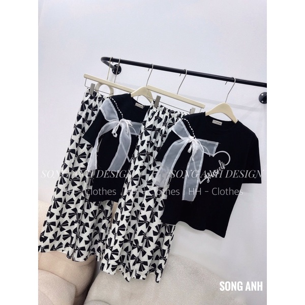 Set áo phông nơ quần