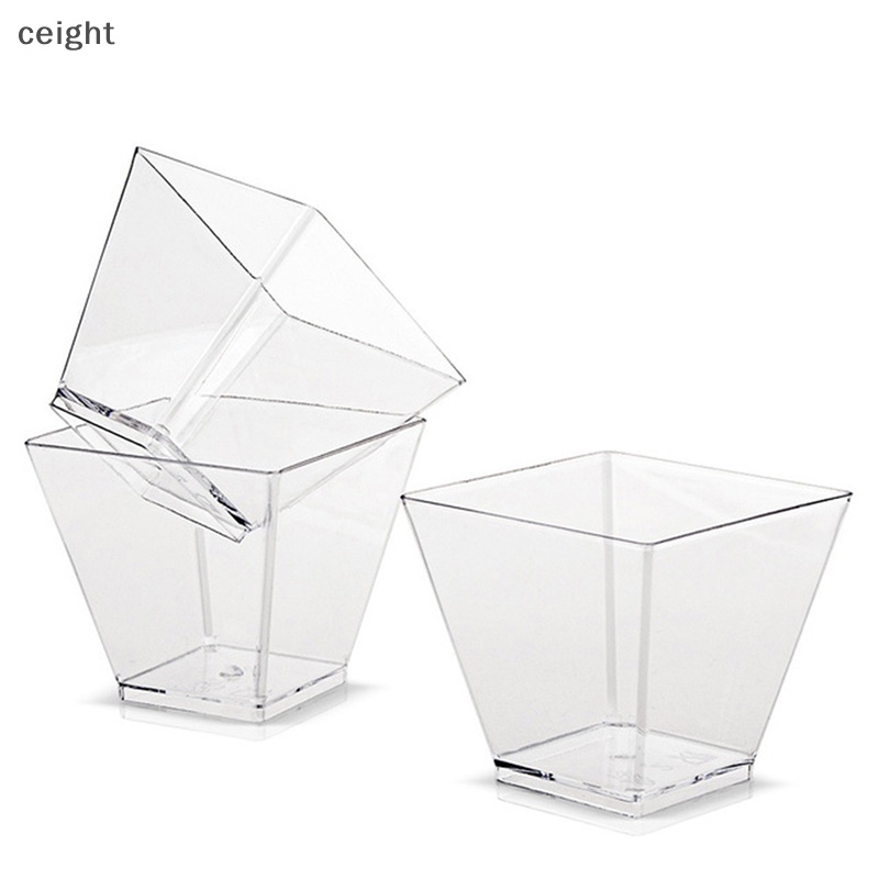 Set 25 Cốc Đựng Kem / Món Tráng Miệng Bằng Nhựa Dùng Một Lần Dung Tích 60ml vn