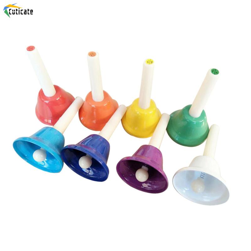 Set 8 Chuông Lắc Cầm Tay Nhiều Màu Sắc Cho Trẻ Em Và Người Lớn