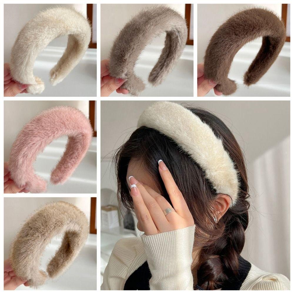 Dyruidoj Băng Đô Nhung Lông Phong Cách Hàn Quốc Thanh Lịch Dành Cho Nữ Rửa Mặt