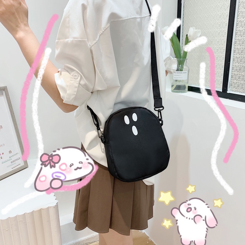 Túi đeo chéo nam nữ vải canvas cá tính đi chơi giá rẻ dễ thương - HSU