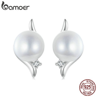 Bamoer Bông Tai Ngọc Trai Thời Trang Nữ Tính 925