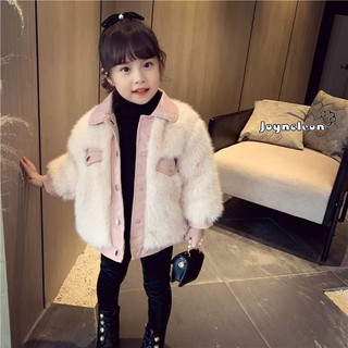 Áo Khoác Phao Lót Len cashmere Phong Cách Phương Tây Thời Trang Thu Đông Cho Bé Gái