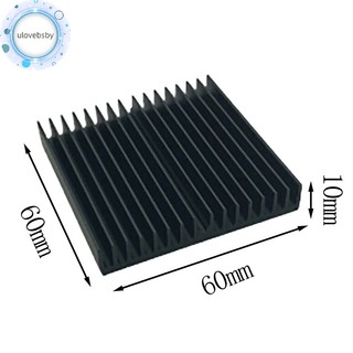 1 Bộ Tản Nhiệt Bằng Nhôm Màu Đen 60 * 60 * 10mm vn