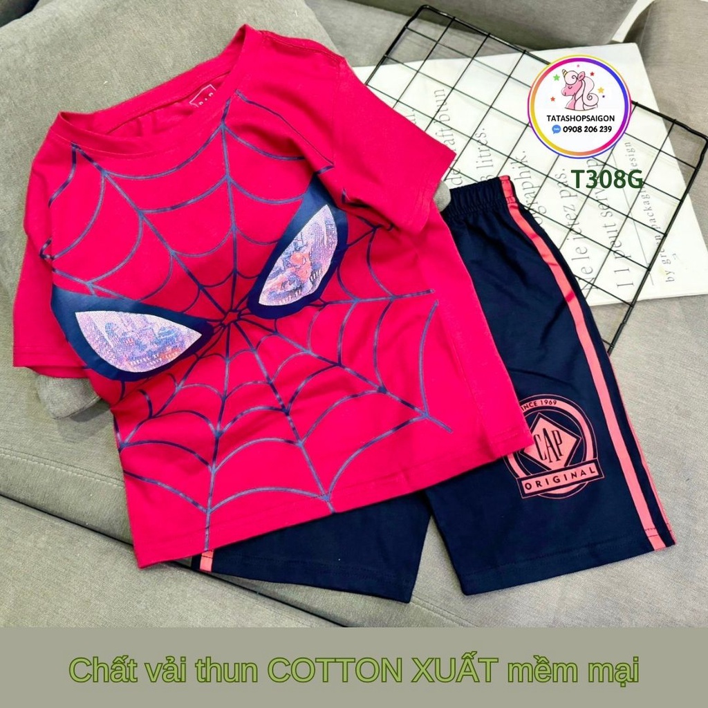 Set Quần Áo Trẻ Em 1-12 Tuổi Đồ Bộ Cho Bé Trai 11-40 Kg Cotton Chính Phẩm In Hoạt Hình Hot Trend Mềm Mịn Mát  T308
