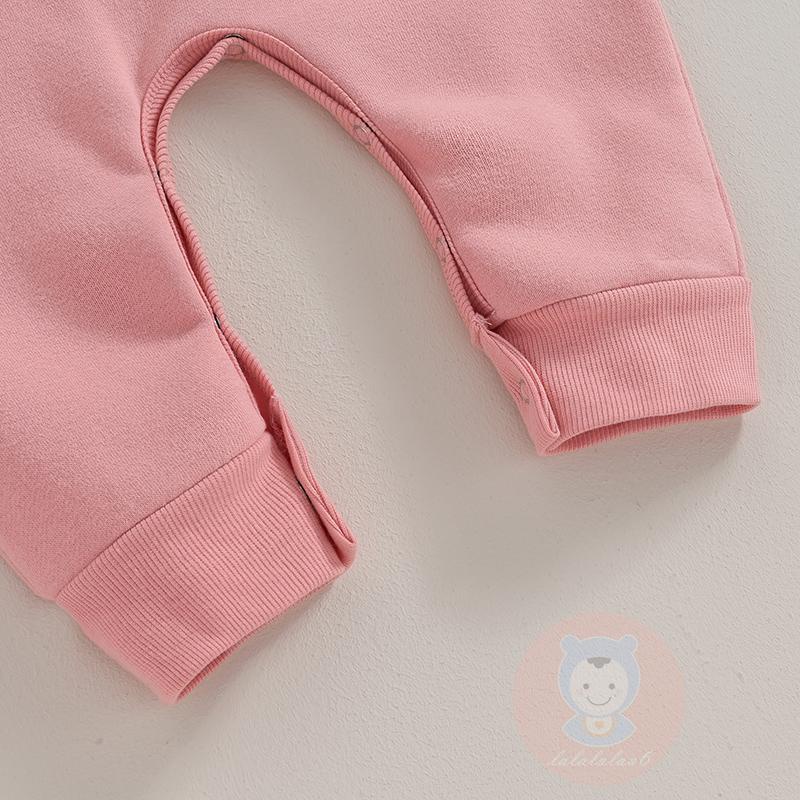 Bộ Áo Liền Quần Dài Tay Bằng Lông Cừu Màu Trơn Cho Bé laa6-toddler