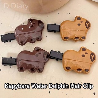 Capybara kẹp tóc hình cá hoạt hình vui nhộn đơn giản cho nữ