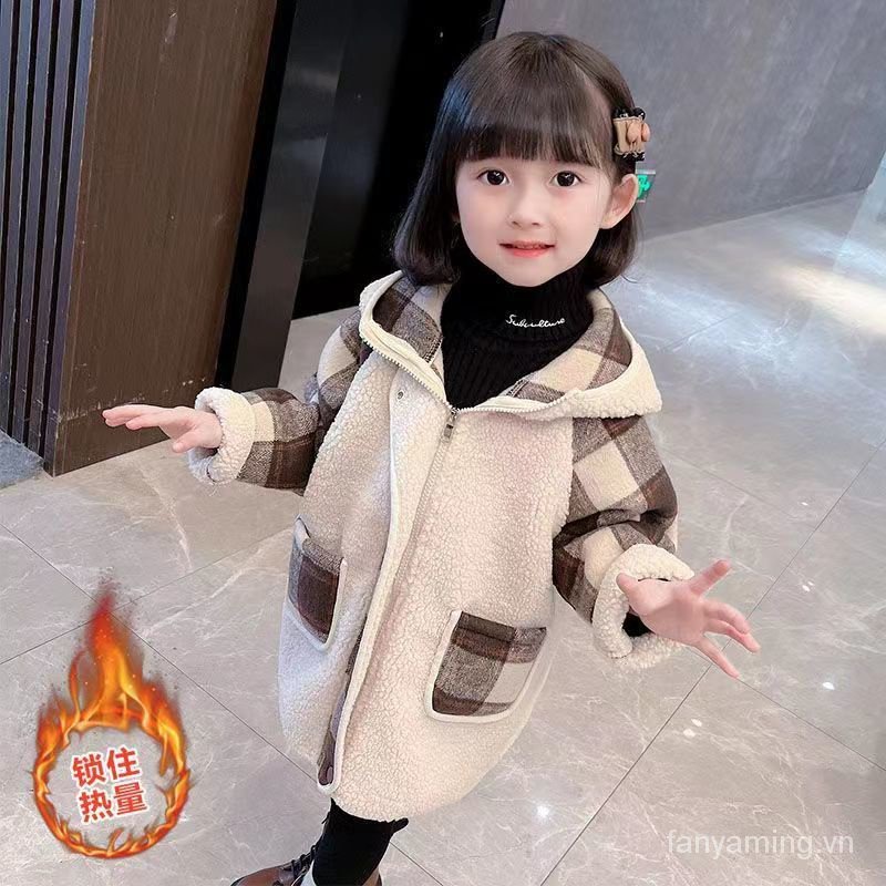 Áo Khoác Len Lông Cừu Một Mảnh Thời Trang Thu Đông Phong Cách Mới Cho Bé Gái 2023 jzl2