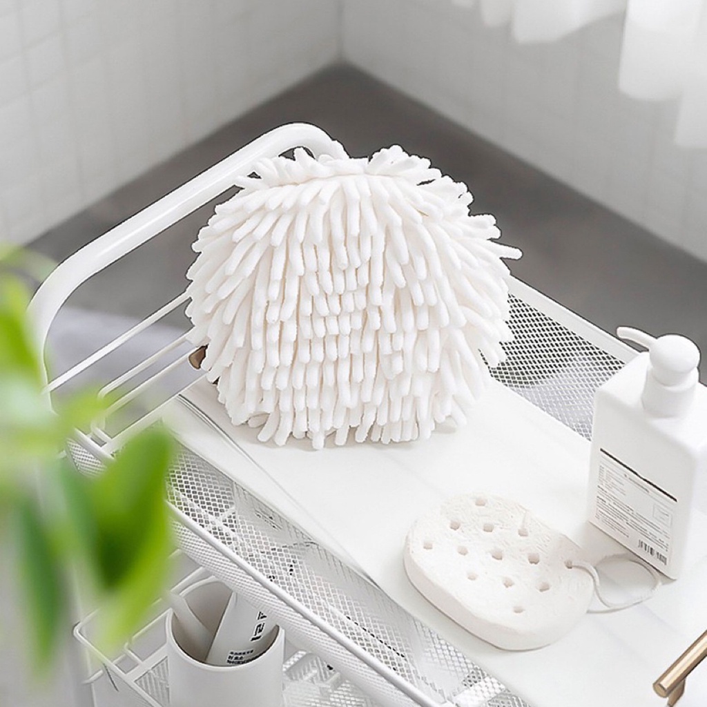 Khăn Lau Tay Bằng Sợi microfiber Mềm Mại Thấm Hút Nước Nhanh Khô Kèm Móc Treo Tiện Dụng Cho Nhà Bếp / Phòng Tắm