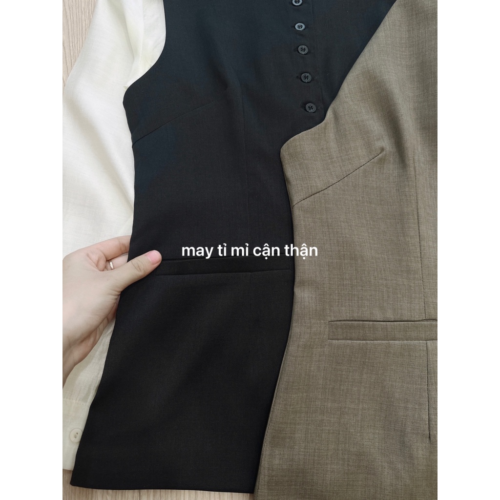 ANU632 - SET ÁO GILE PHỐI SƠ MI TƠ