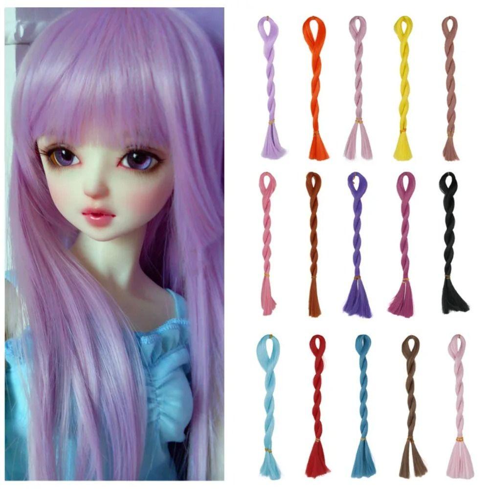 Bộ Tóc Giả Dài Búp Bê bjd Bằng cotton Dễ Thương diy