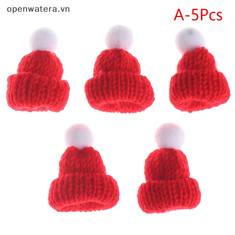 Set 5 Mũ Len mini Trang Trí Cho Nhà Búp Bê Mừng Năm Mới