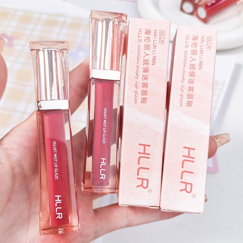 HLLR Son Bóng Màu Nhung Lì Dưỡng Ẩm Kháng Nước Lâu Trôi hazy