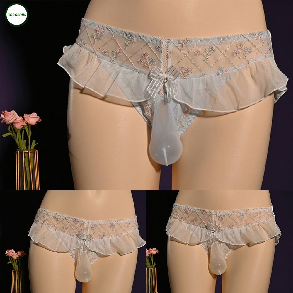 New Coming~Sexy Lace Pouch Thong G String Briefs Sissy Panties Enhance Your Allure#Home Essentialses