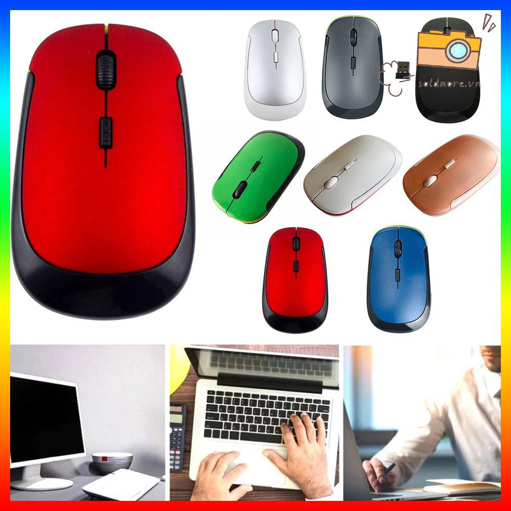 Chuột Không Dây Di Động PC Laptop Siêu Mỏng 1200 Dpi Mini Di Động Di Động