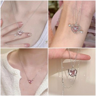 Vòng cổ Mặt Trái Tim Đính Đá Sang Trọng Cho Nữ