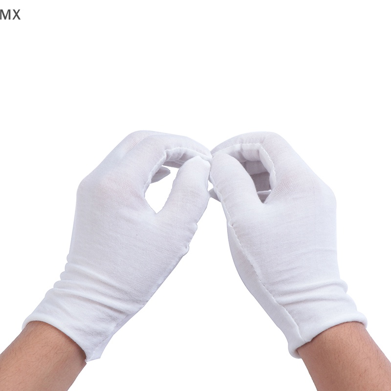 Mingxuan2 Găng Tay cotton Màu Trắng Độ Co Giãn Cao Dùng Làm Việc / Trang Sức / Đồng Xu vn