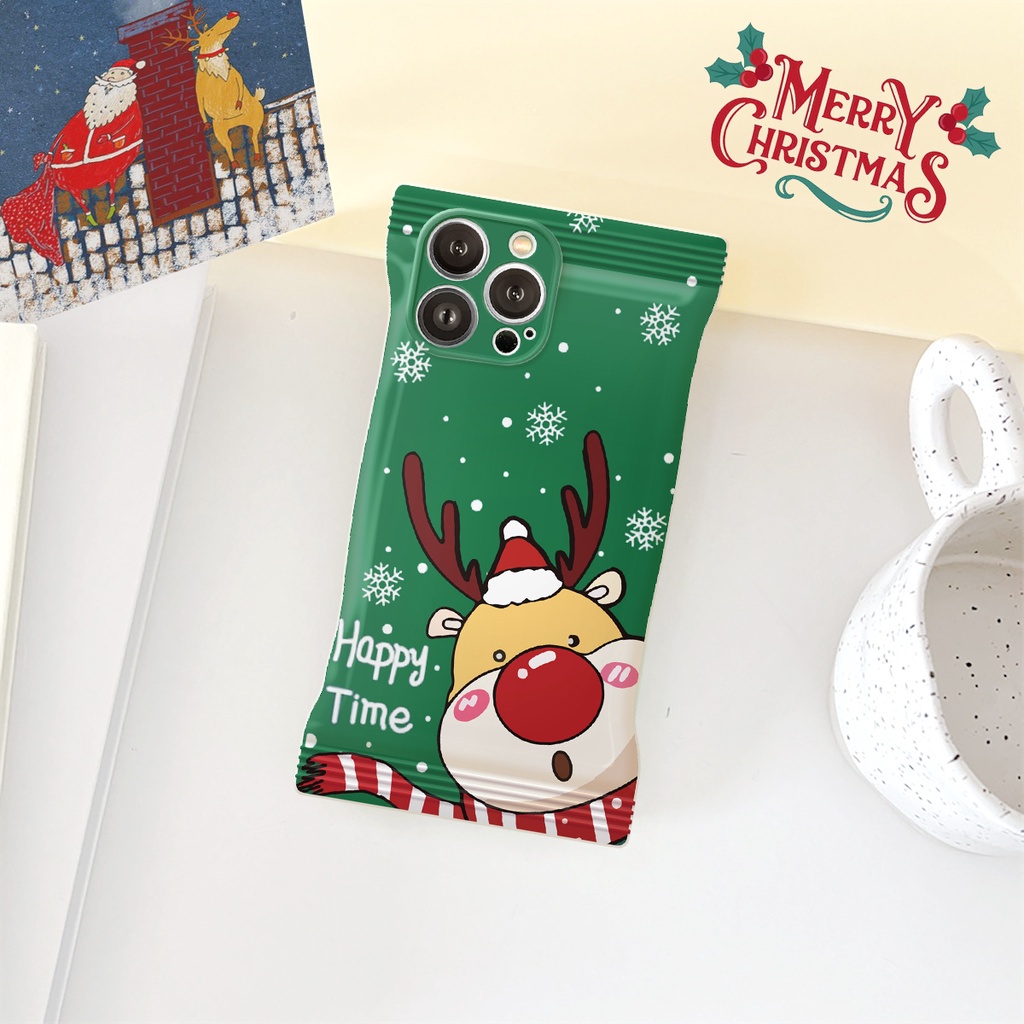 Ốp lưng iphone Tuần Lộc Giáng Sinh Hình Vỏ Kẹo 7/8/7plus/8plus/x/xsmax/Xr/11/11pro/11promax/12/12promax/13/14/pro/promax