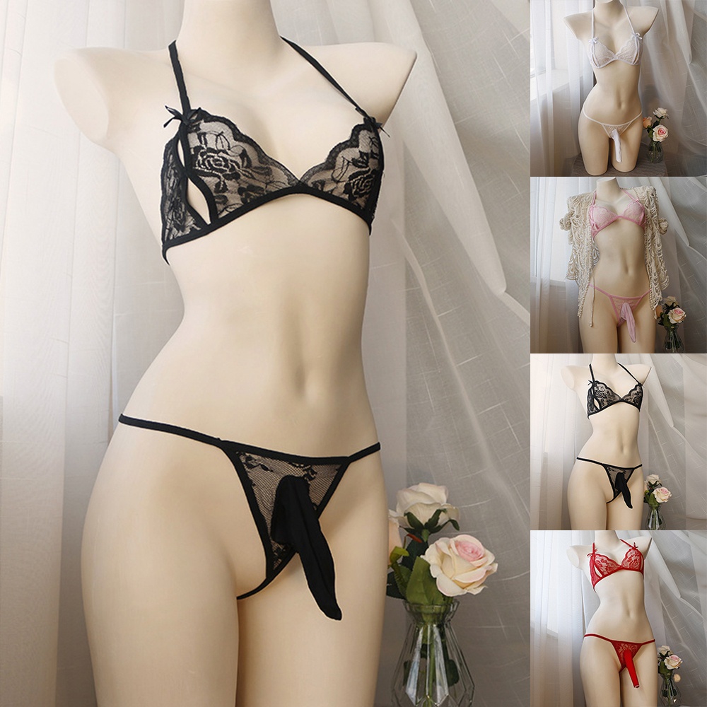 Bộ 4 Quần Lót Ren Xuyên Thấu Gợi Cảm Dành Cho Nam