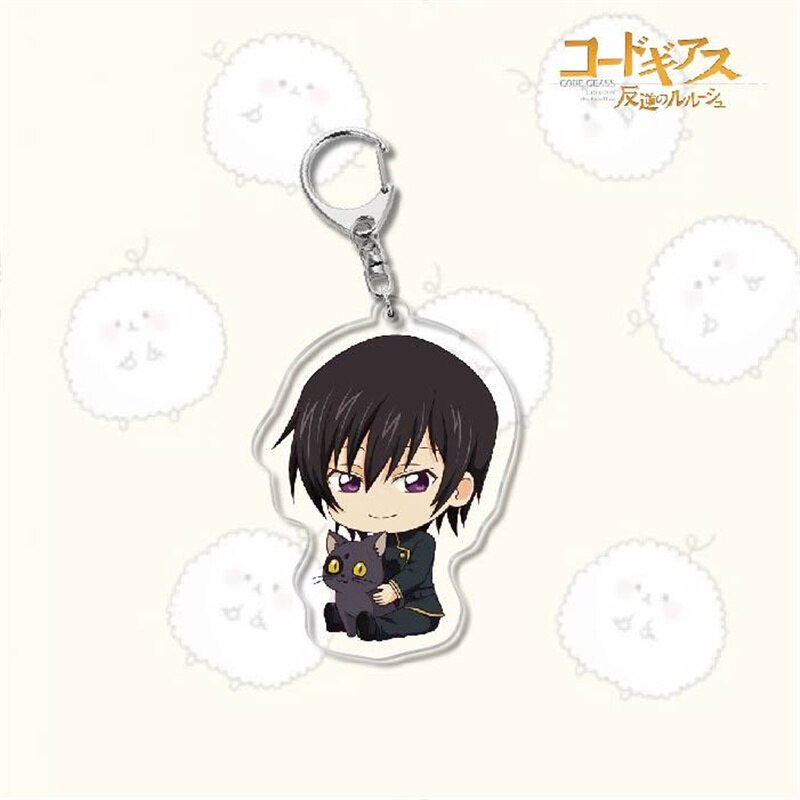 Móc khoá Japan Anime Code Geass Lelouch of the Rebellion Phụ Kiện Trang Trí Balo Túi xách in hình nhân vật 2 mặt rõ nét