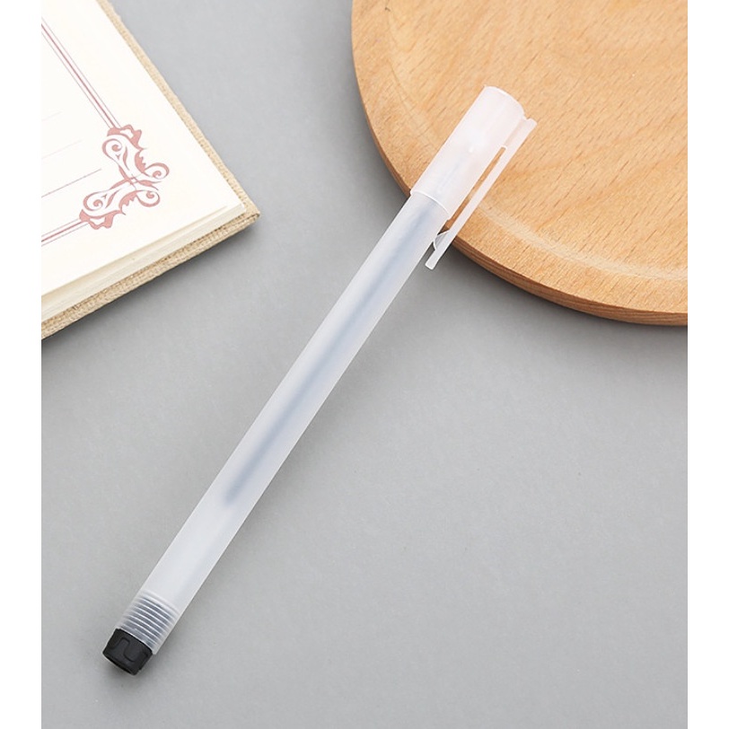 Bút Gel 0.5mm Vỏ Nhám Viết Trơn Nét Mảnh Full Màu