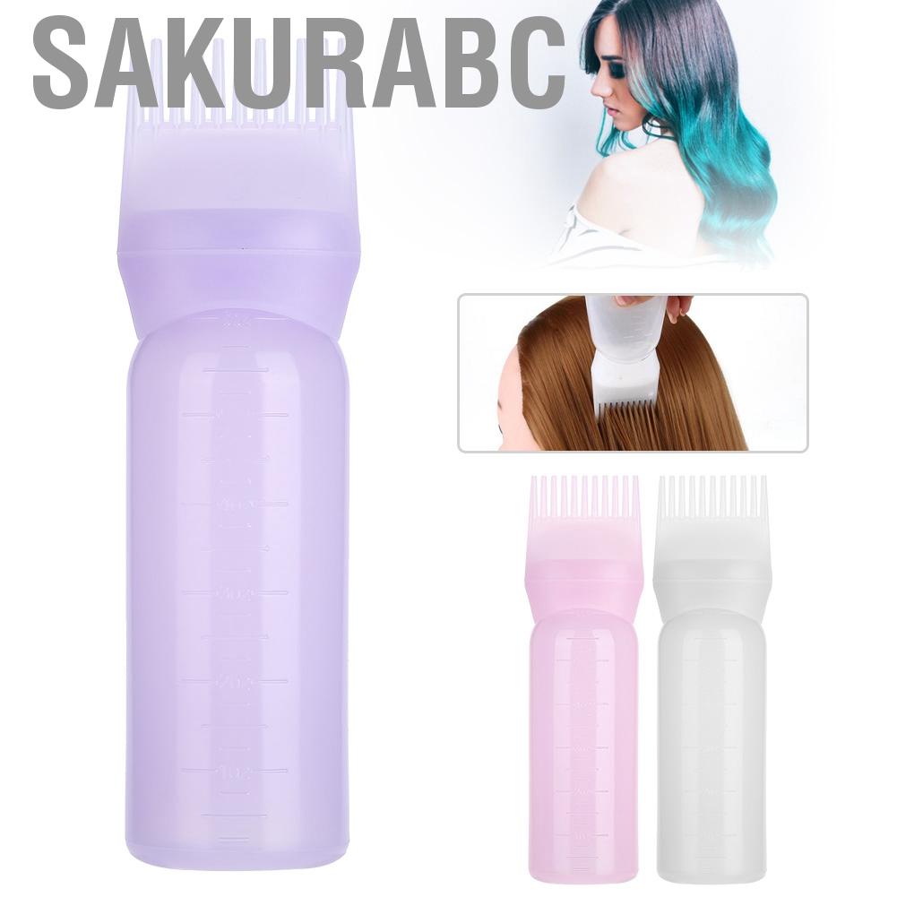 Sakurabc 160ml Hair Dyeing Bottle Brush Shampoo Color Oil Comb Applicator Tool P HPT
