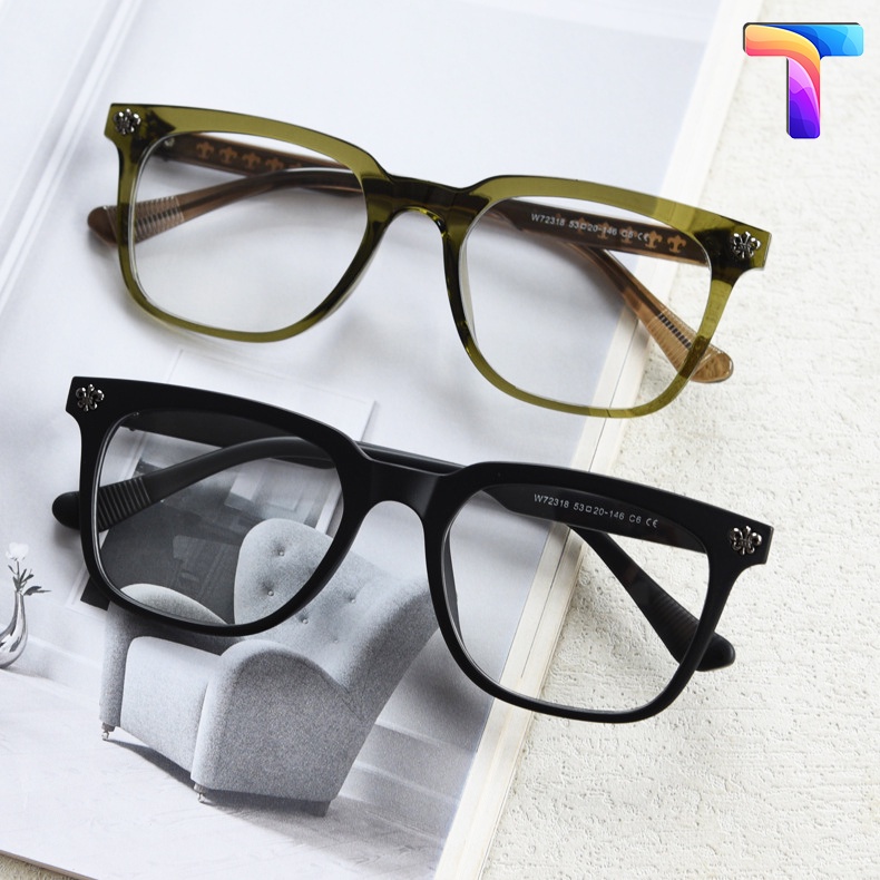 Mắt kính vuông Chrome Hearts nam nữ 72318